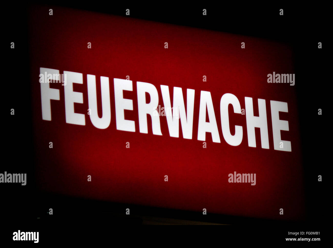 Markenname: 'Feuerwache', Berlin. Stock Photo