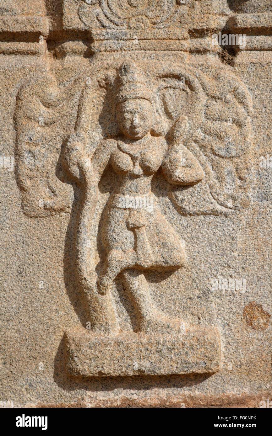 Statues at Ramchandra Temple , Hazara Rama , Hampi , Vijayanagara ...