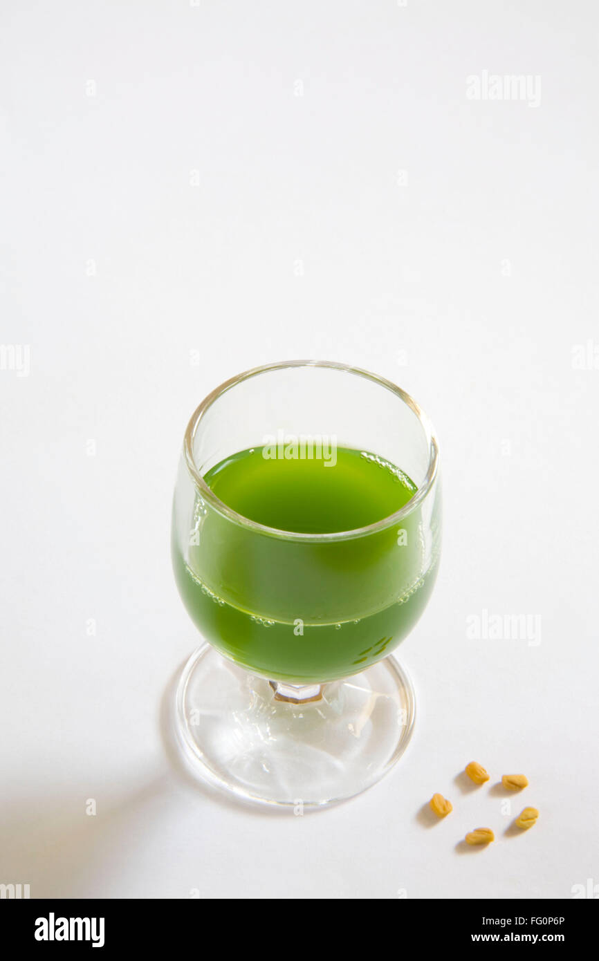 Vegetable , fenugreek Juice , methi ka rus , India Stock Photo Alamy