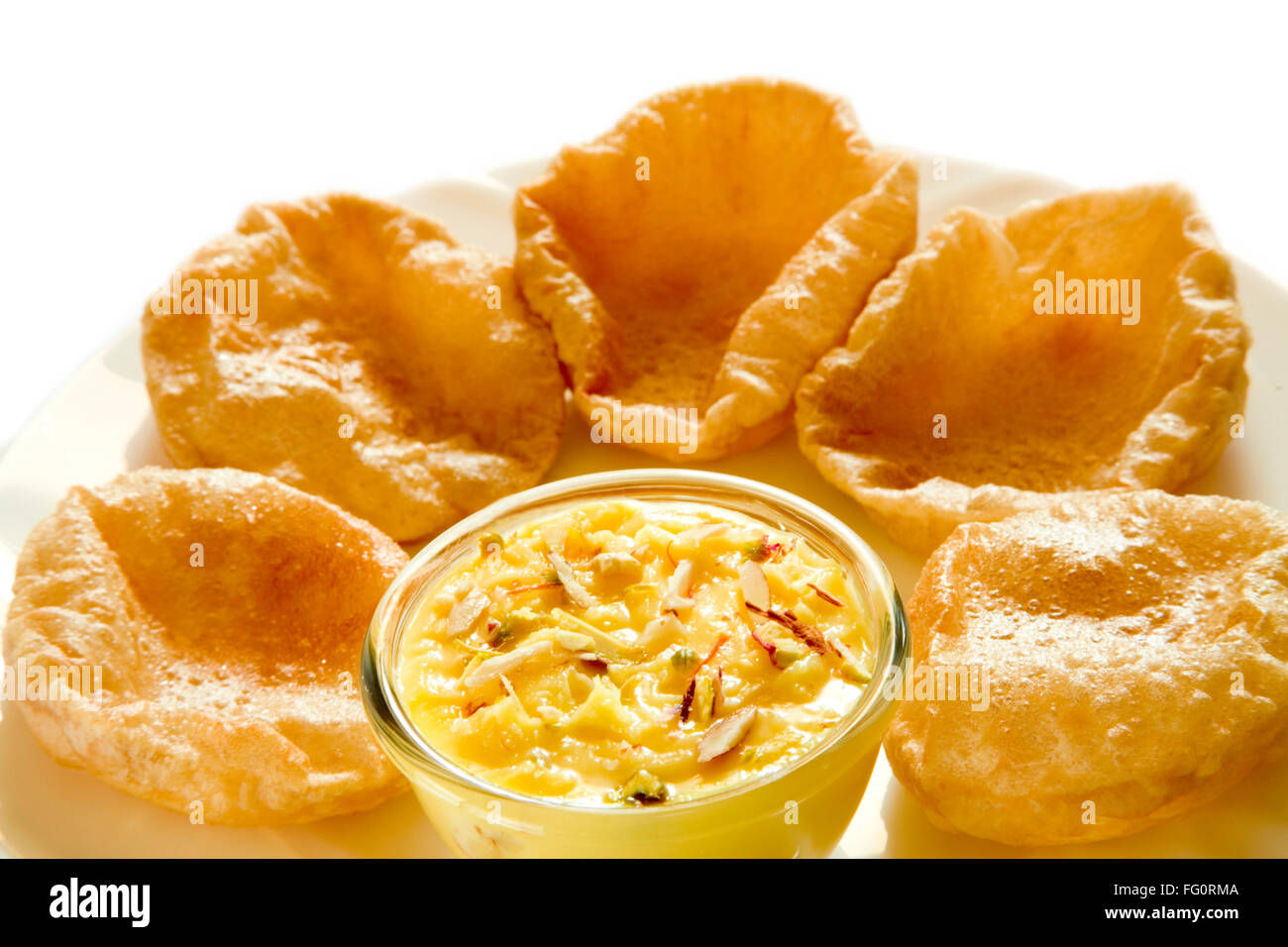 Indian dessert kesar saffron shrikhand creamy yoghurt served in bowl