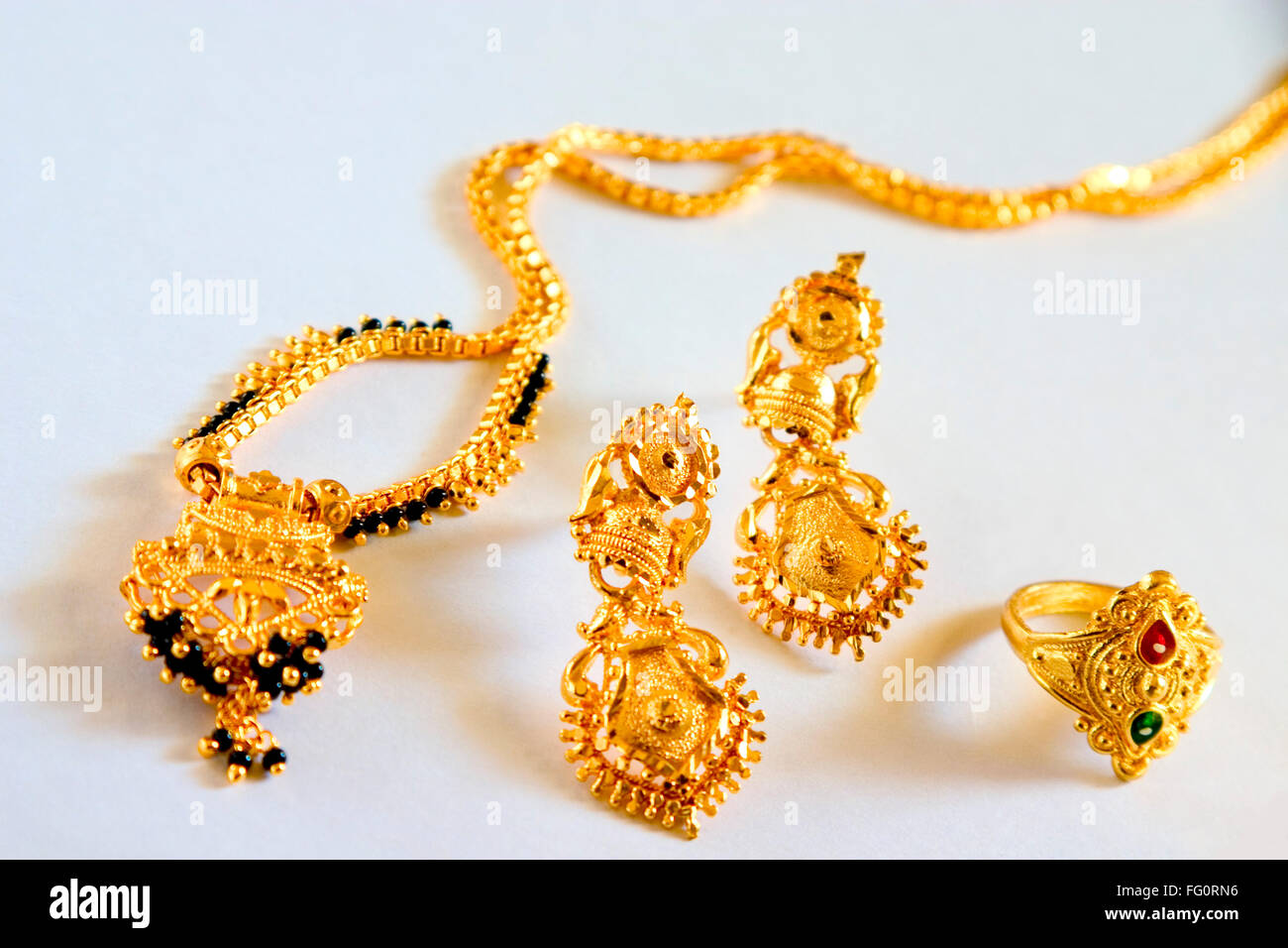 Concept gold black beads necklace mangalsutra bride symbol marriage ...