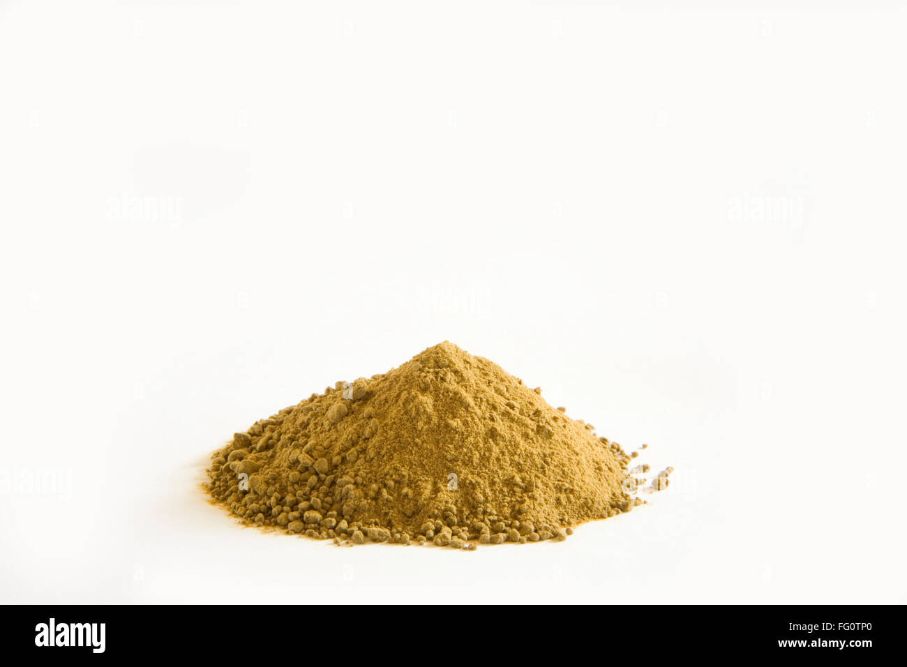 Indian herb , Triphala Churna powder ayurvedic medicine on white