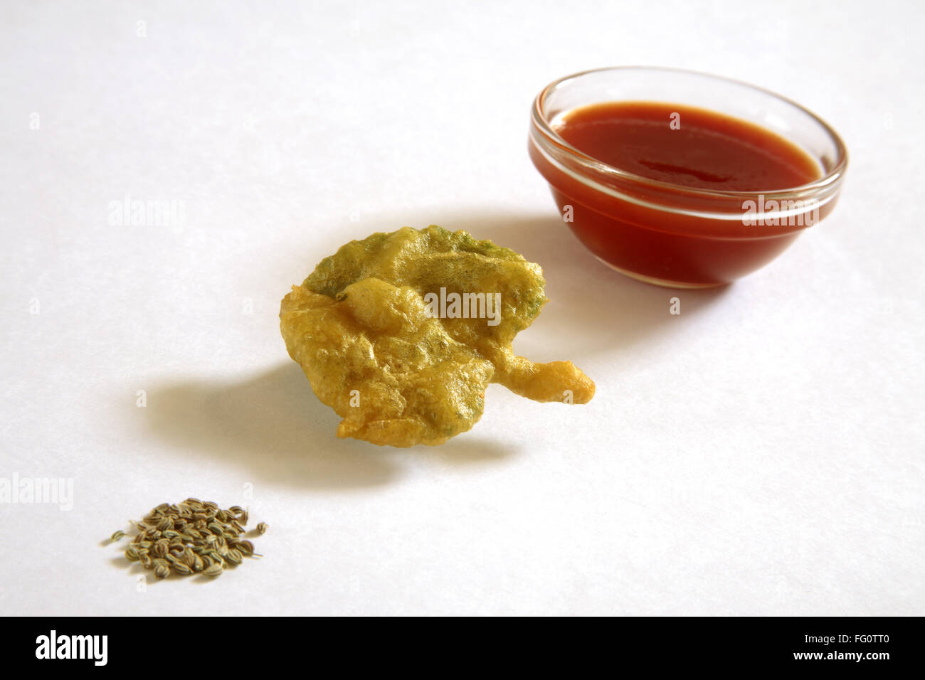 Indian cuisine , fast food starters Ajwain Ke Patte Ka Pakoda crispy