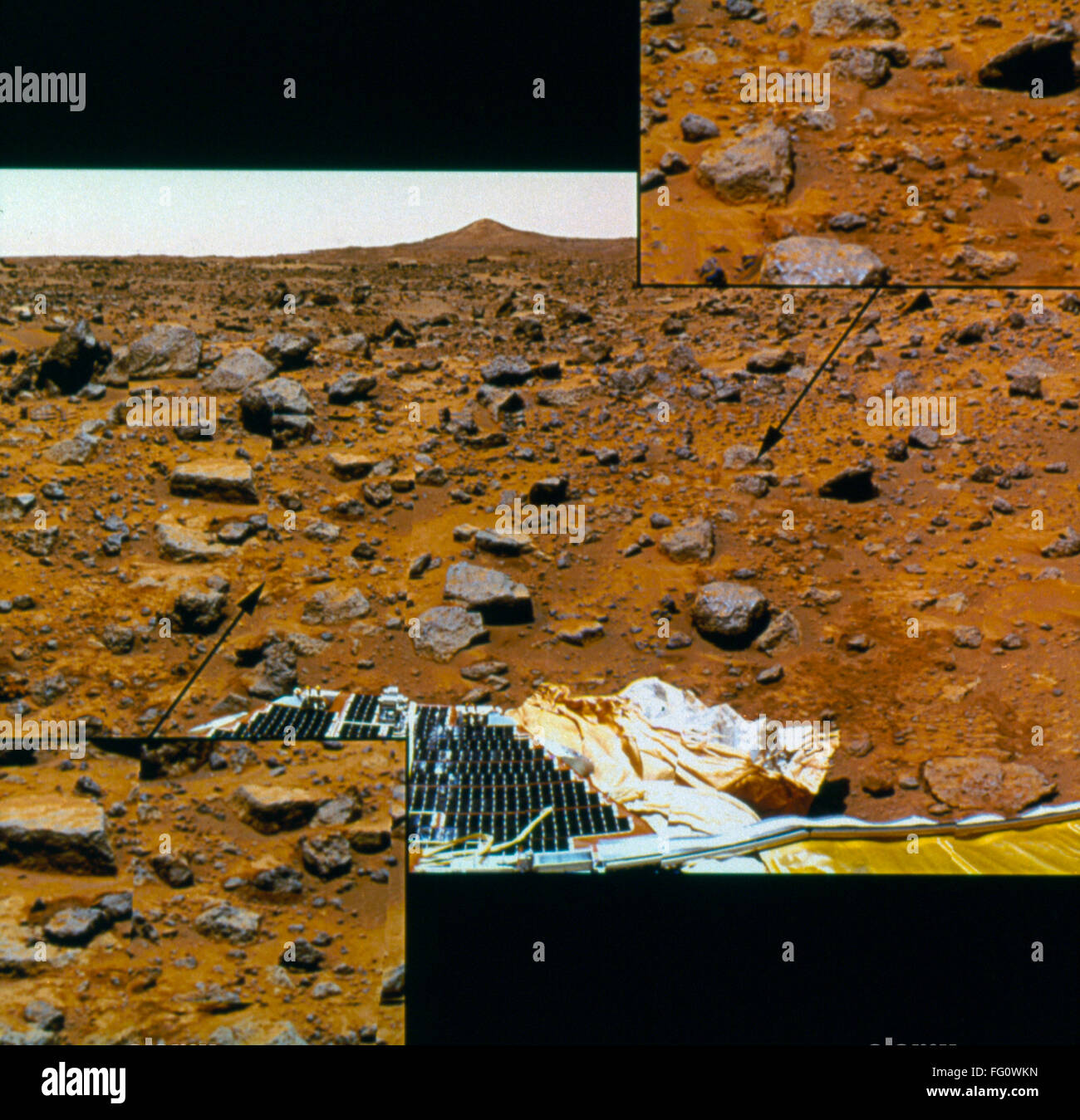 SPACE PATHFINDER, 1997. /nRoll marks from the airbags at the Mars