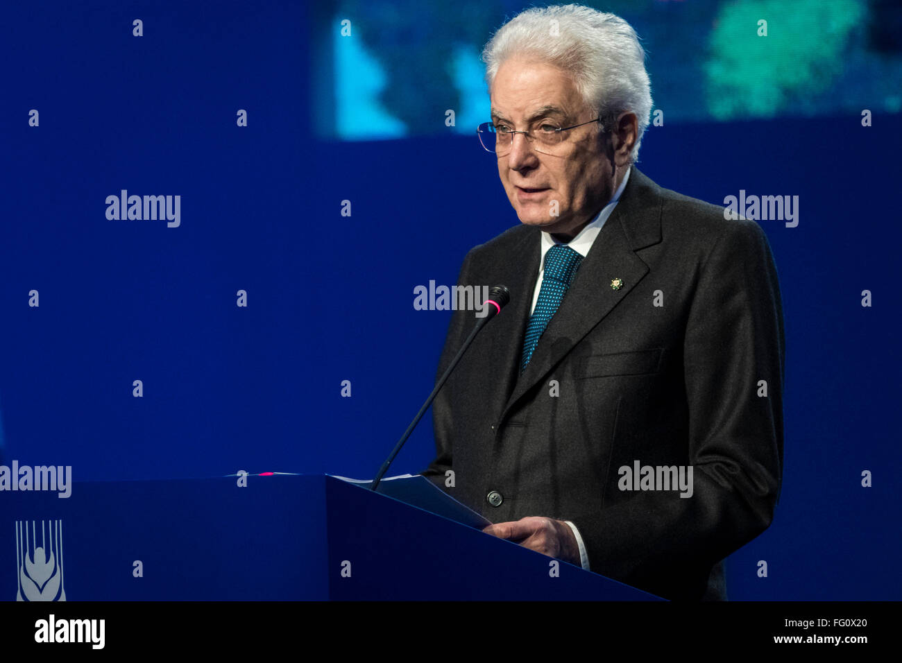 Rome, Italy. 17th Feb, 2016. Italian President Sergio Mattarella ...