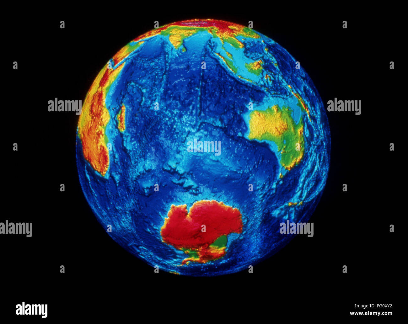 EARTH: TOPOGRAPHY. /nDigital image of the topography of the Earth ...