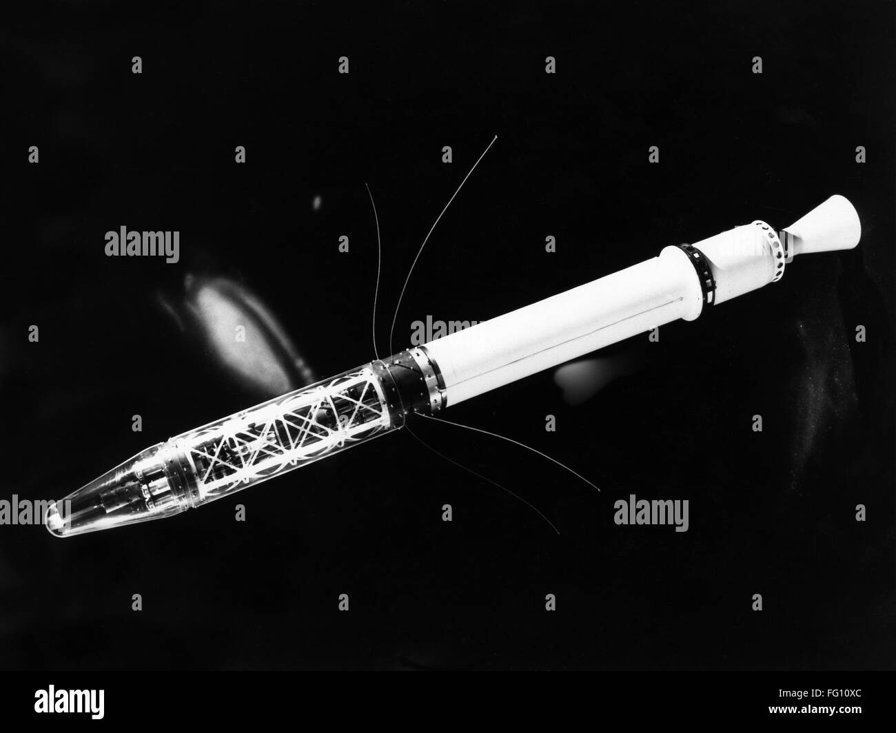 SPACE EXPLORER I, 1958. /nA model of the Explorer I satellite