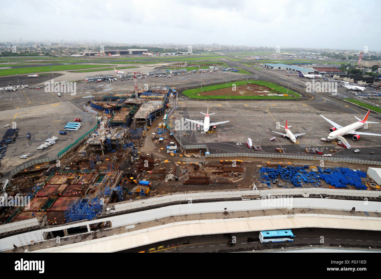 aerial view of chhatrapati shivaji international airport ; Sahar Stock