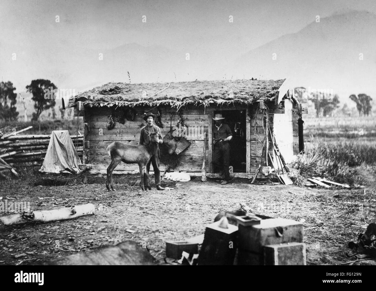 YELLOWSTONE RANCH, 1872. /nMajor Pease's ranch on the Yellowstone