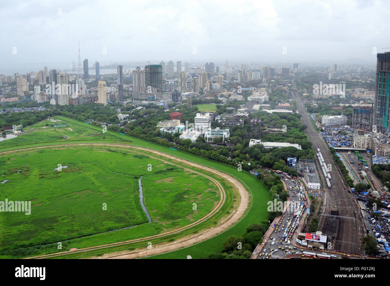 Aerial view race course mahalaxmi hi res stock photography and images Aerial view race course mahalaxmi hi res stock photography and images
