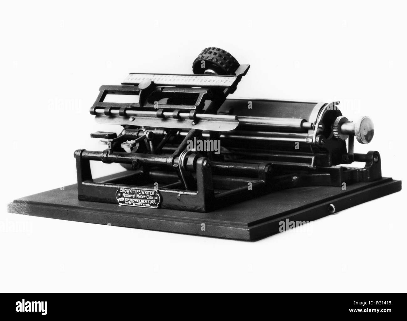 CROWN TYPEWRITER, 1888. /nA Crown Typewriter patented in 1888. Stock Photo