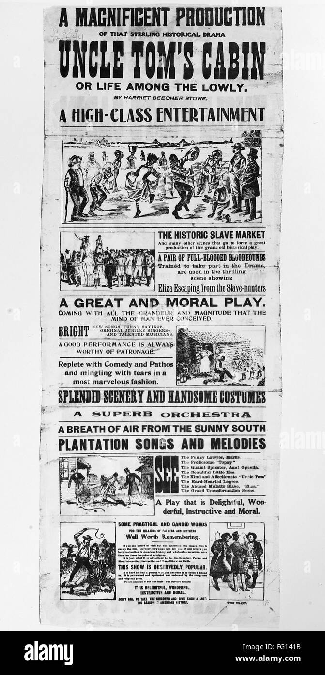 UNCLE TOM'S CABIN. /nPoster for a theatrical production of Harriet