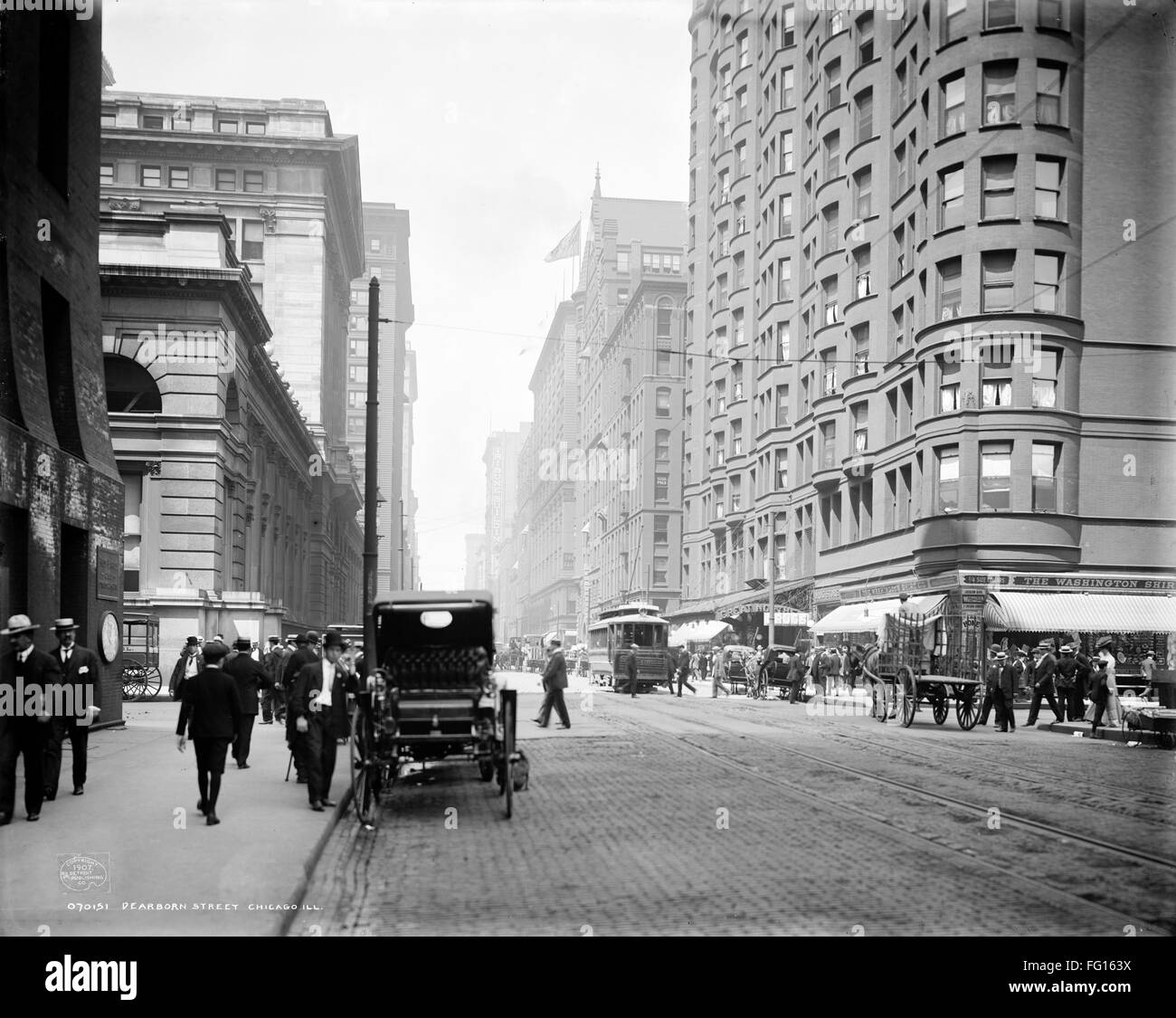 CHICAGO DEARBORN, c1907. /nA view of Dearborn Street in Chicago
