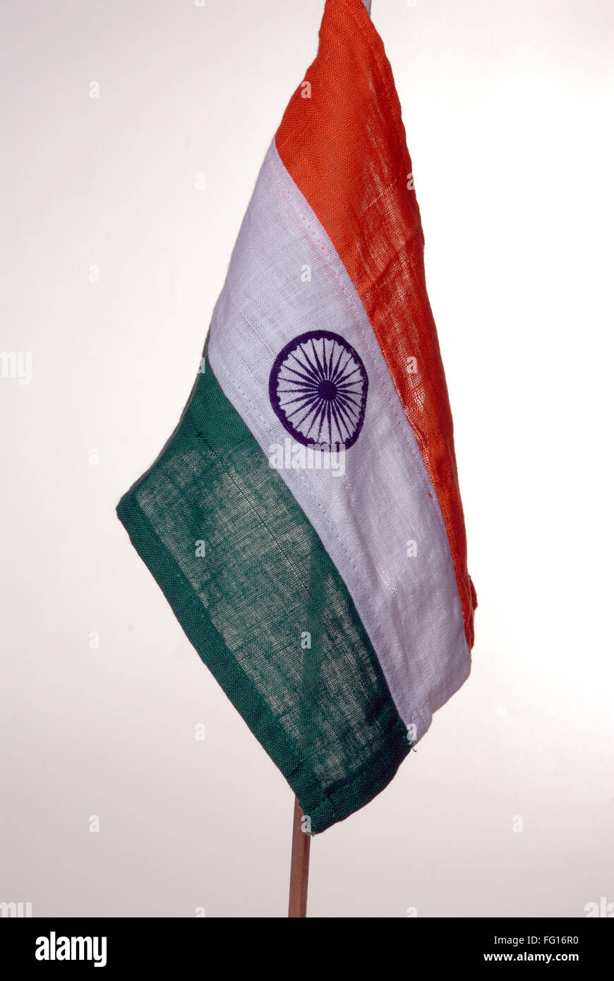 Indian flag on white background Stock Photo - Alamy