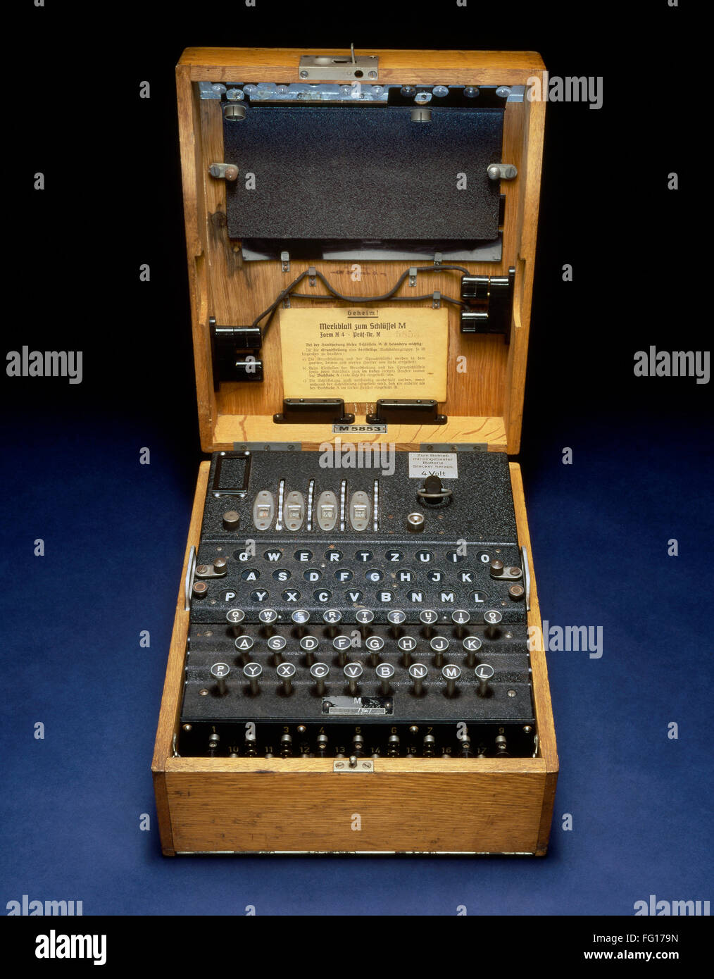 WORLD WAR II: ENCRYPTION./nAn Enigma cipher encryption machine, used by ...