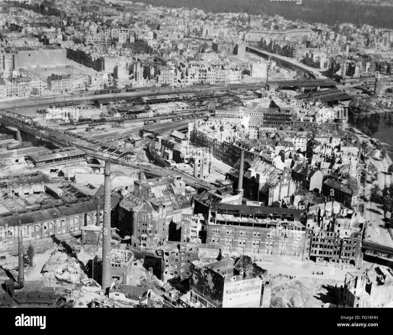 BERLIN: RUINS, c1944. /nBombed out buildings in an industrial area of ...