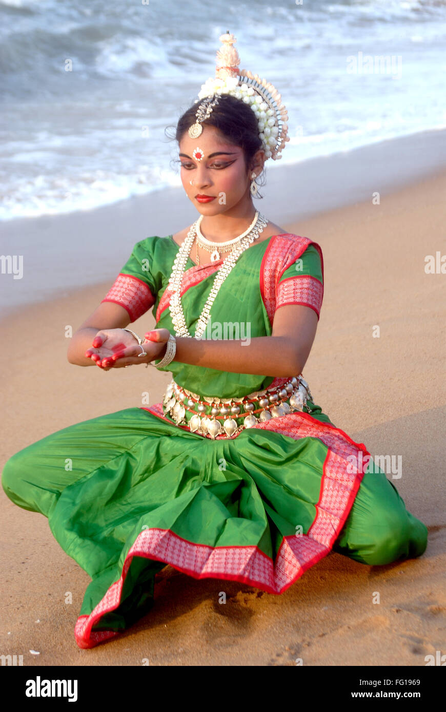 green odissi dress N C1416 main image 0