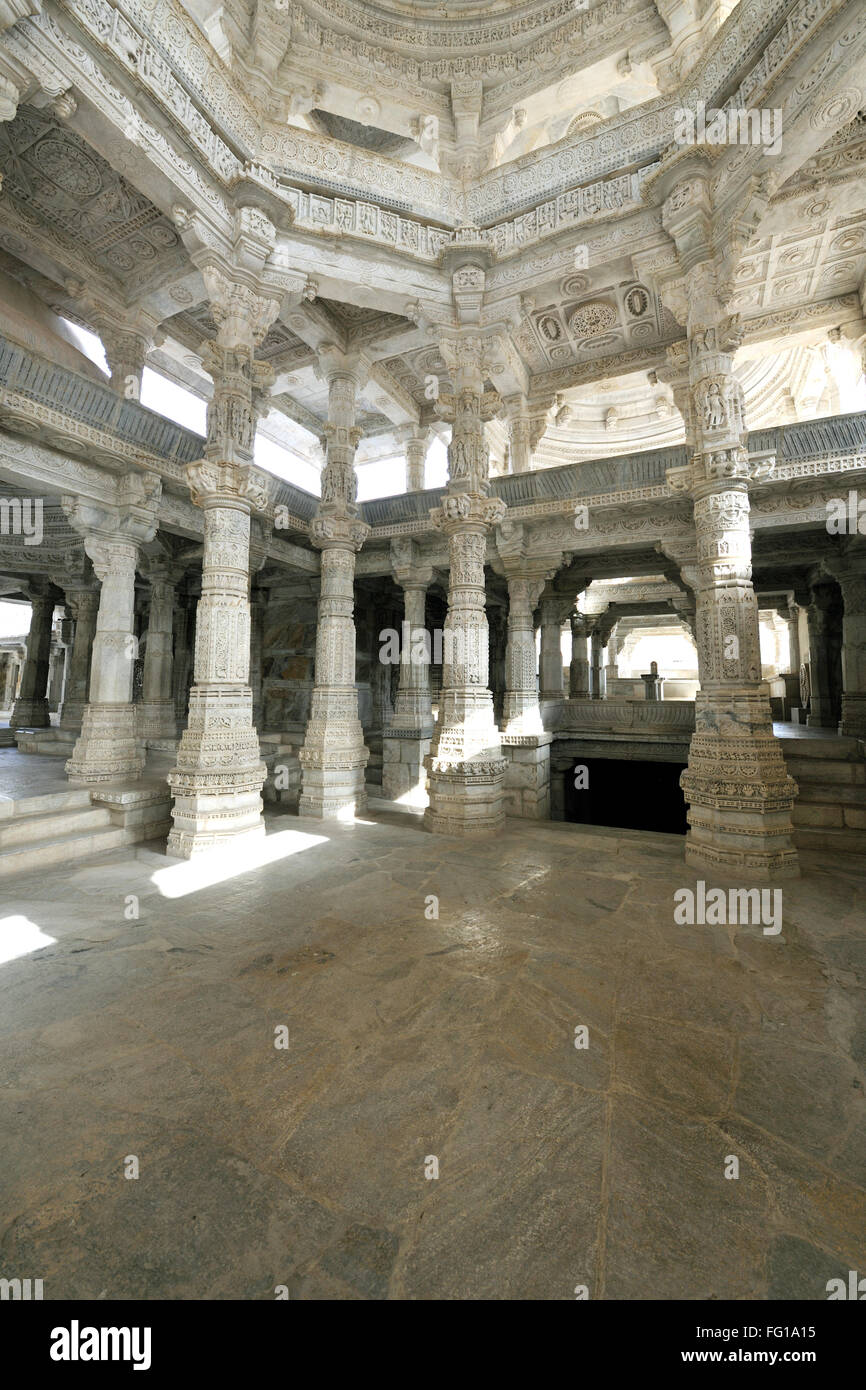 Adinath Jain Temple Ranakpur Rajasthan India Asia June 2010 Stock Photo