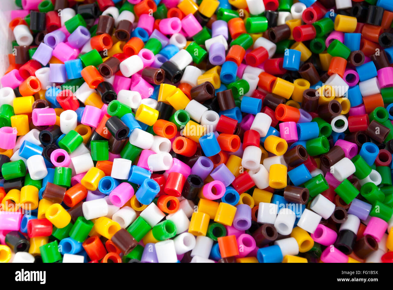 Plastic beads Stock Photo