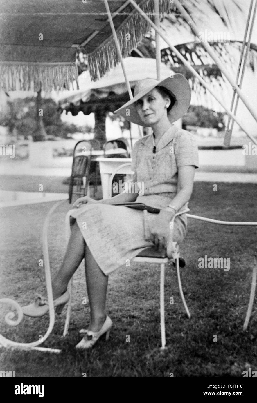 MAMIE EISENHOWER /n(1896-1979). Wife of president Dwight D. Eisenhower. Photograph, mid 20th century. Stock Photo