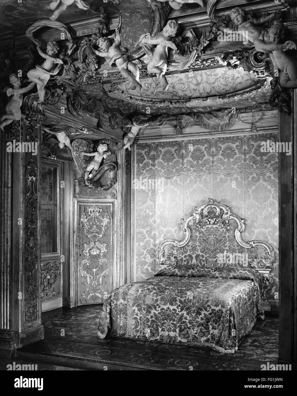 BEDROOM, c1718. /nBedroom, c1718, from the Sagredo Palace in