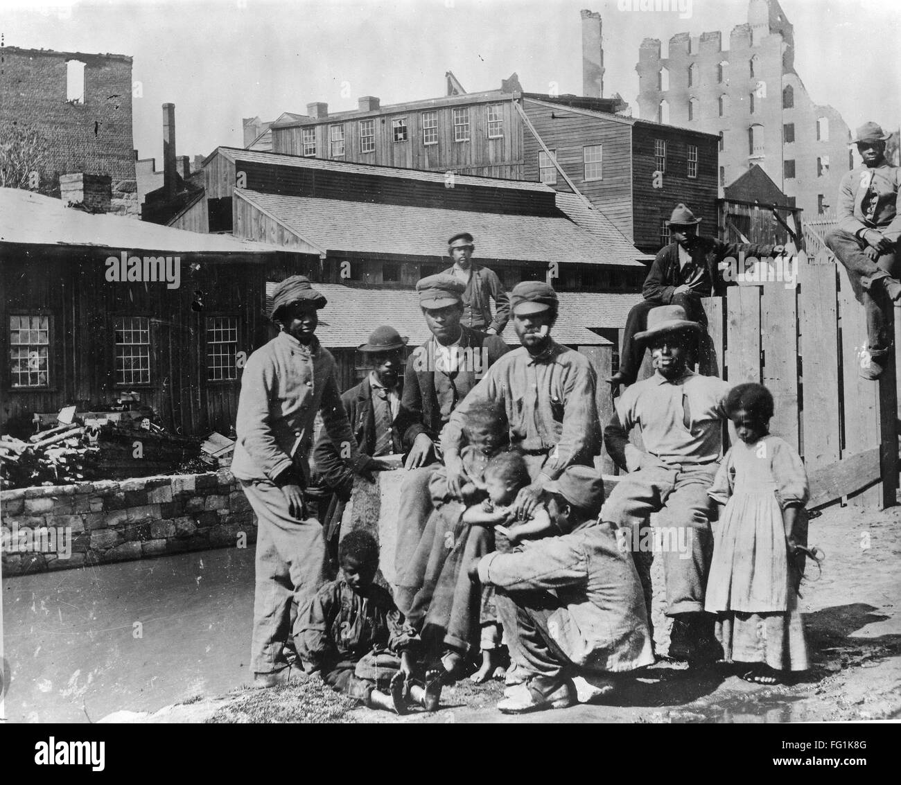 RICHMOND FREEDMEN, c1865. /nA group of freed slaves in Richmond