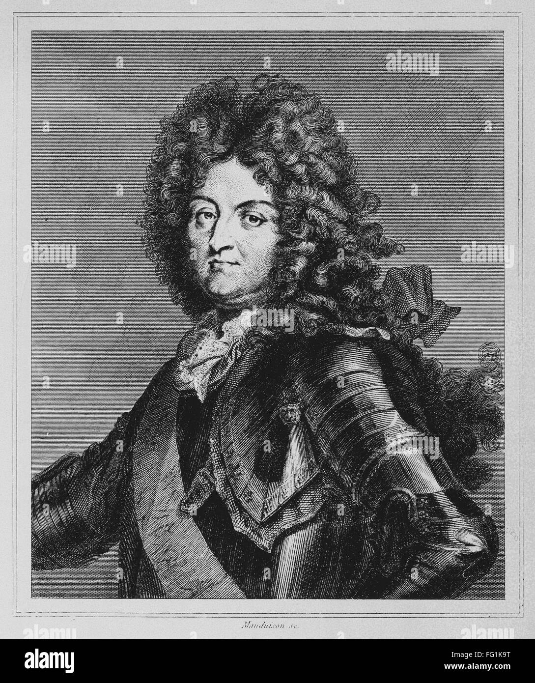LOUIS XIV (1638-1715). /nKing of France, 1643-1715. Line engraving. Stock Photo