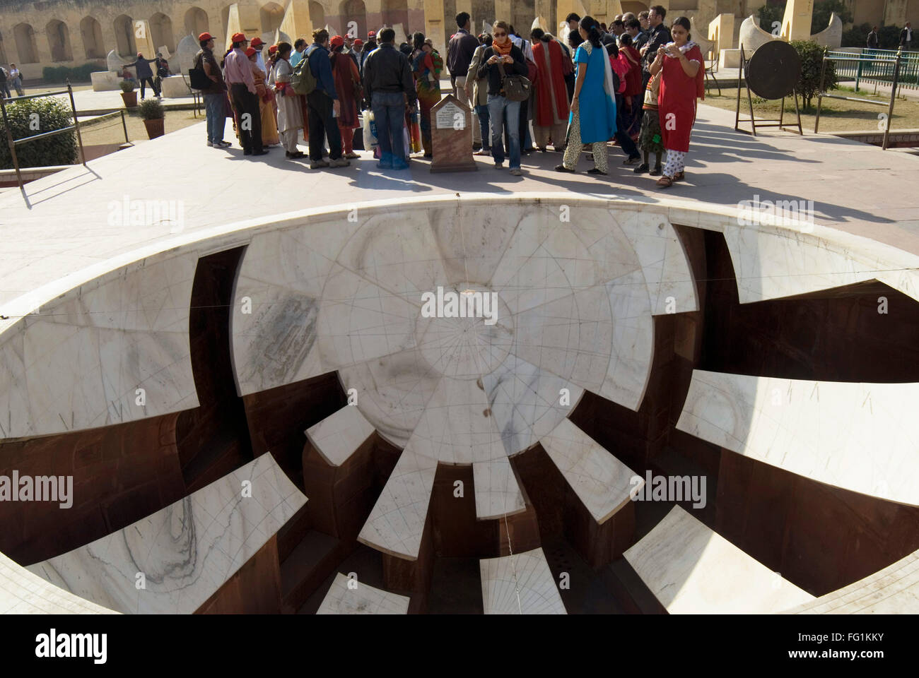 Jantar Mantar astronomical observatory , Jaipur, Rajasthan , India Stock Photo