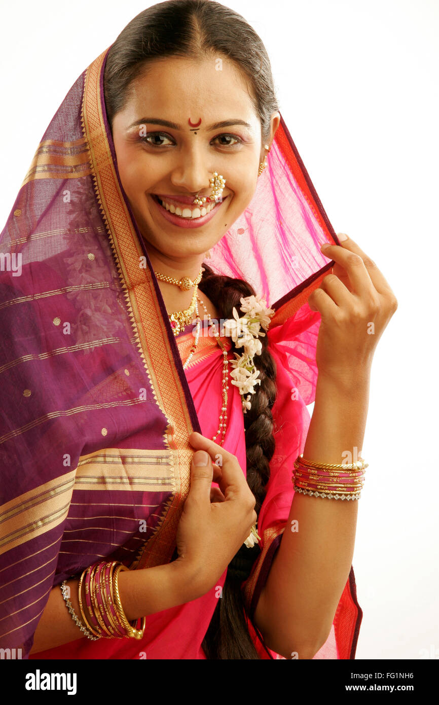 Wearing nine yard saree hires stock photography and images Alamy