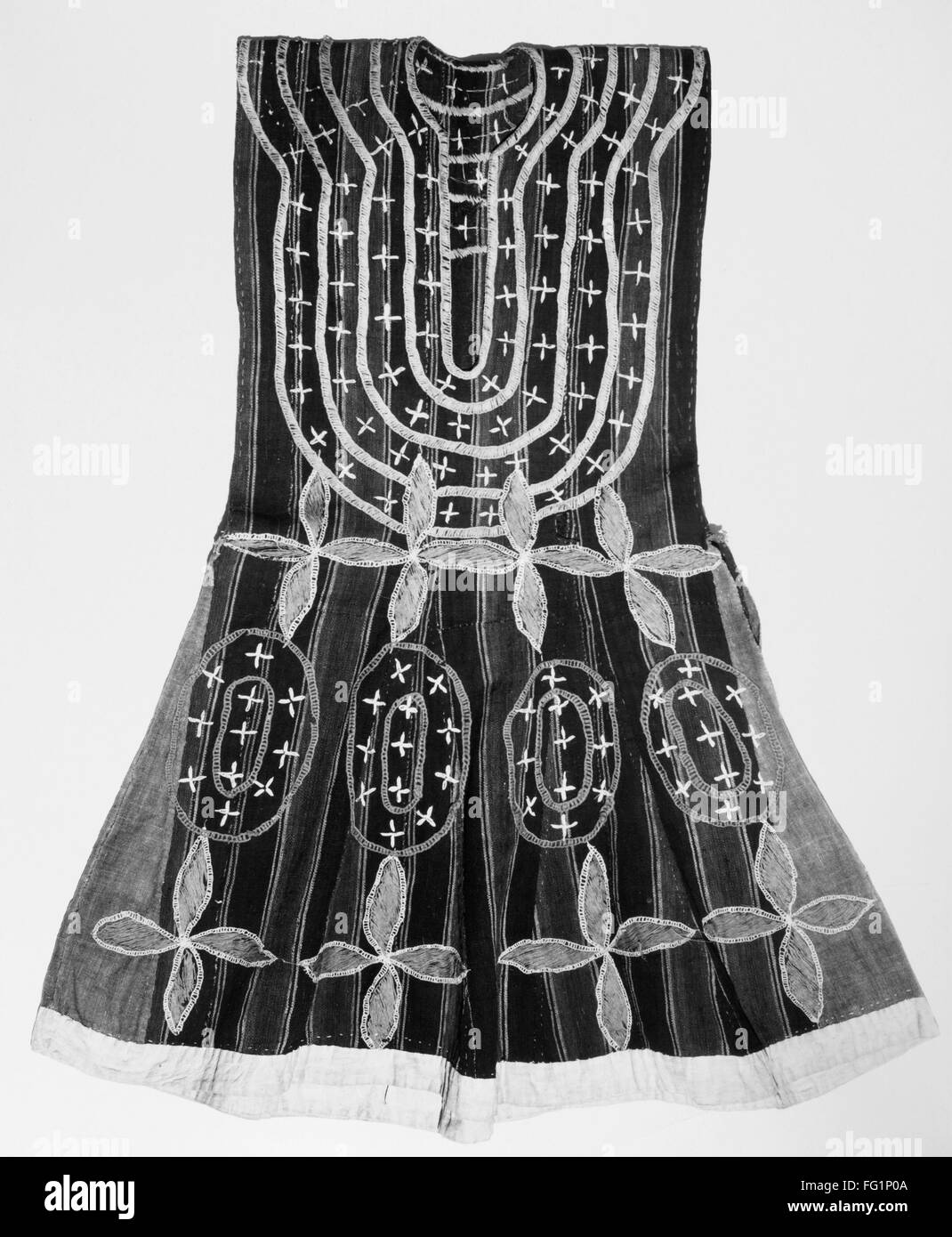 AFRICA: ROYAL COSTUME. /nA cotton and silk robe from a royal costume ...