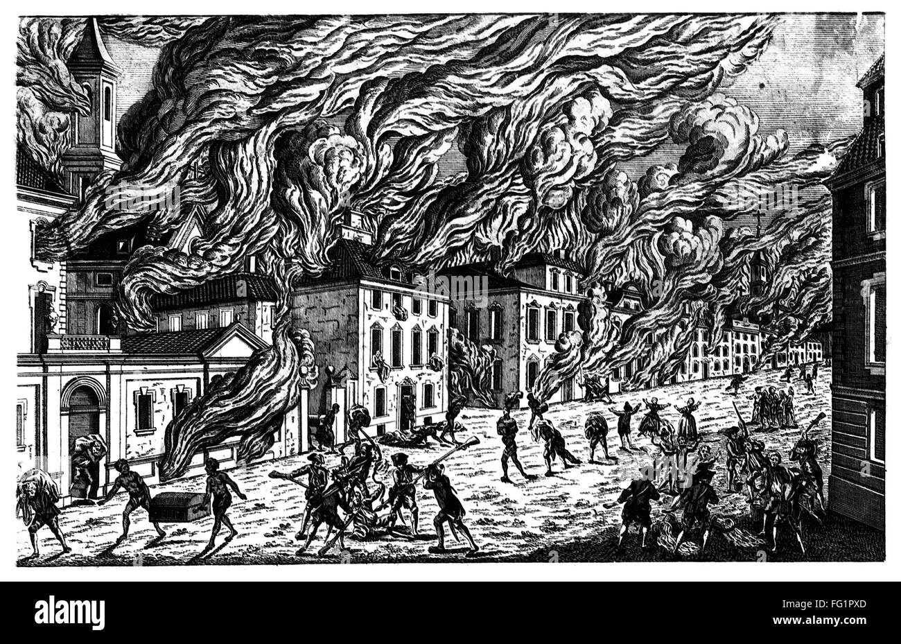 OCCUPIED NEW YORK, 1776. /nThe burning of New York City on the night of