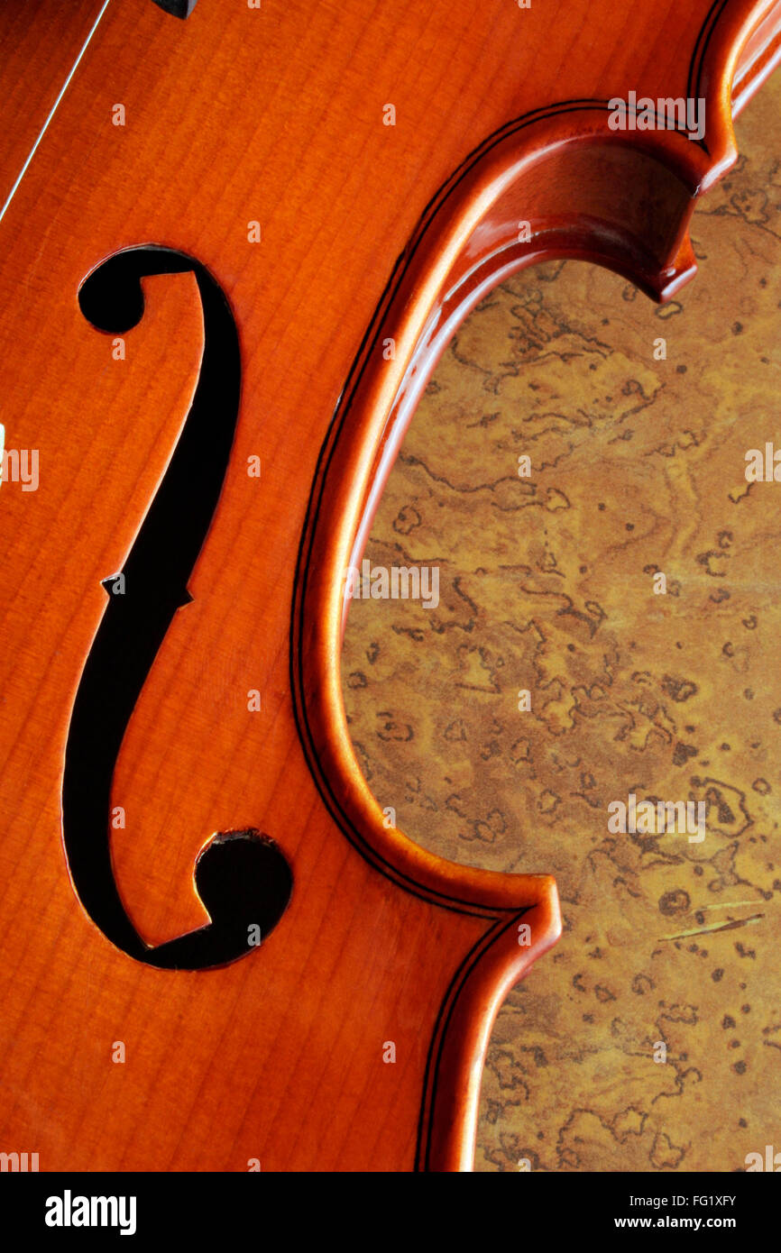 Abstract and graphic of musical instrument Violin with wooden color