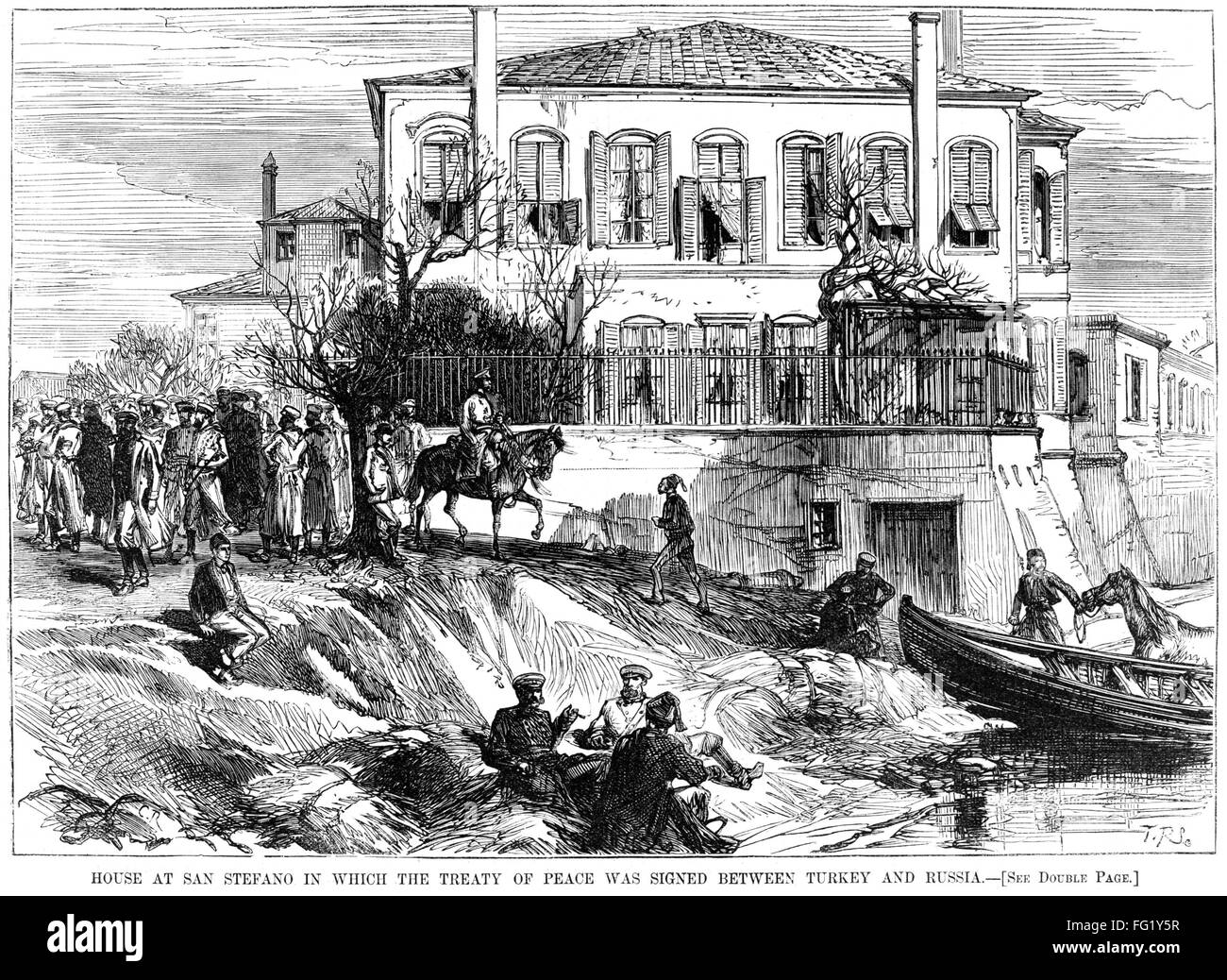 RUSSOTURKISH WAR, 1878. /n'House at San Stefano in which the treaty of
