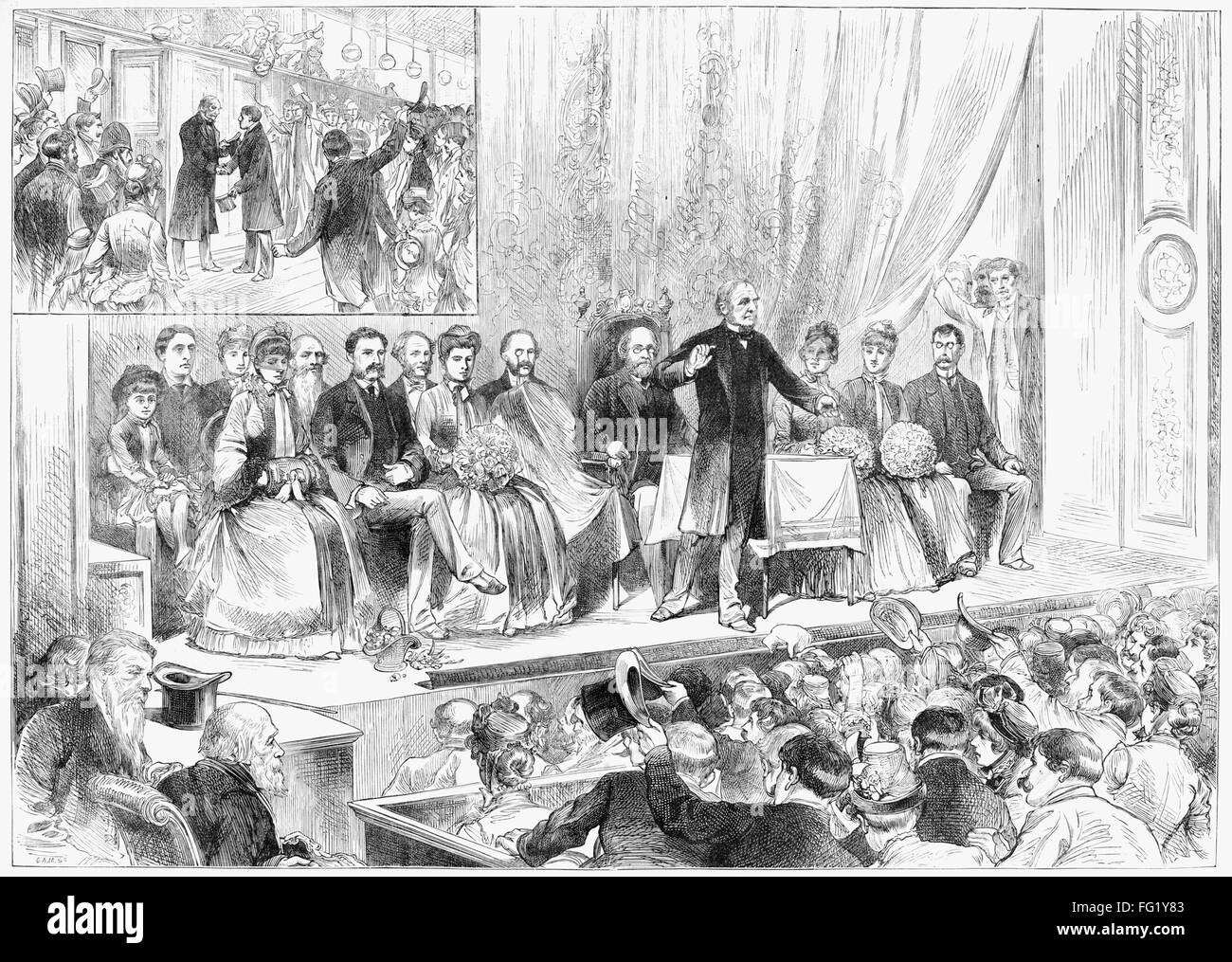 ENGLAND ELECTION, 1885. /n'The election campaign Mr. Gladstone at the