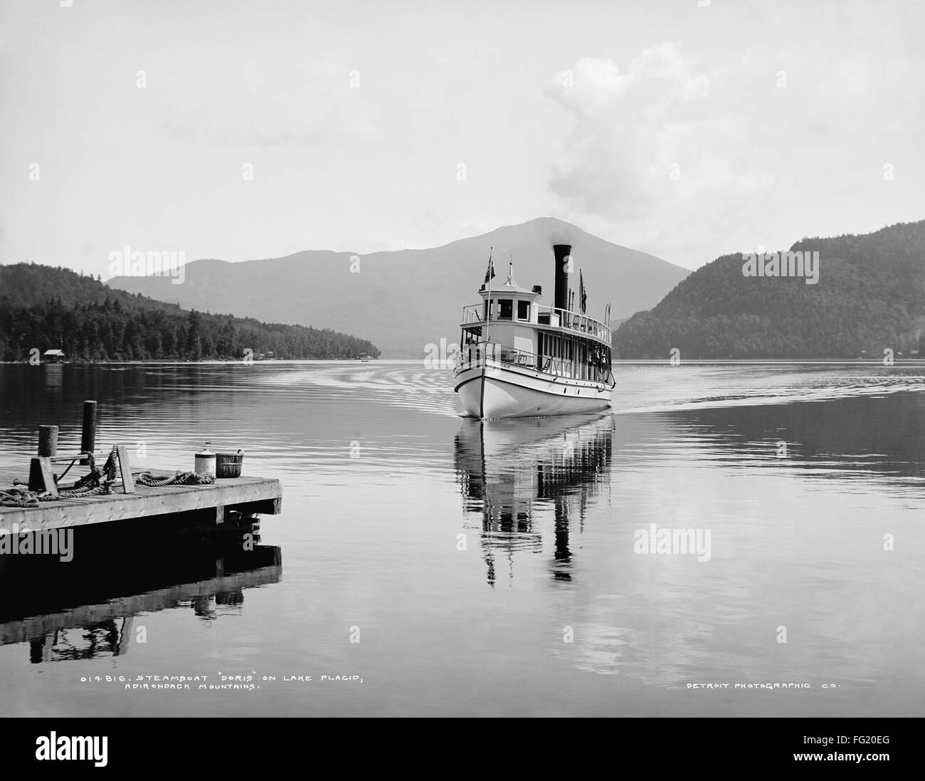 LAKE PLACID, c1902. /nThe steamboat 'Doris' on Lake Placid in the