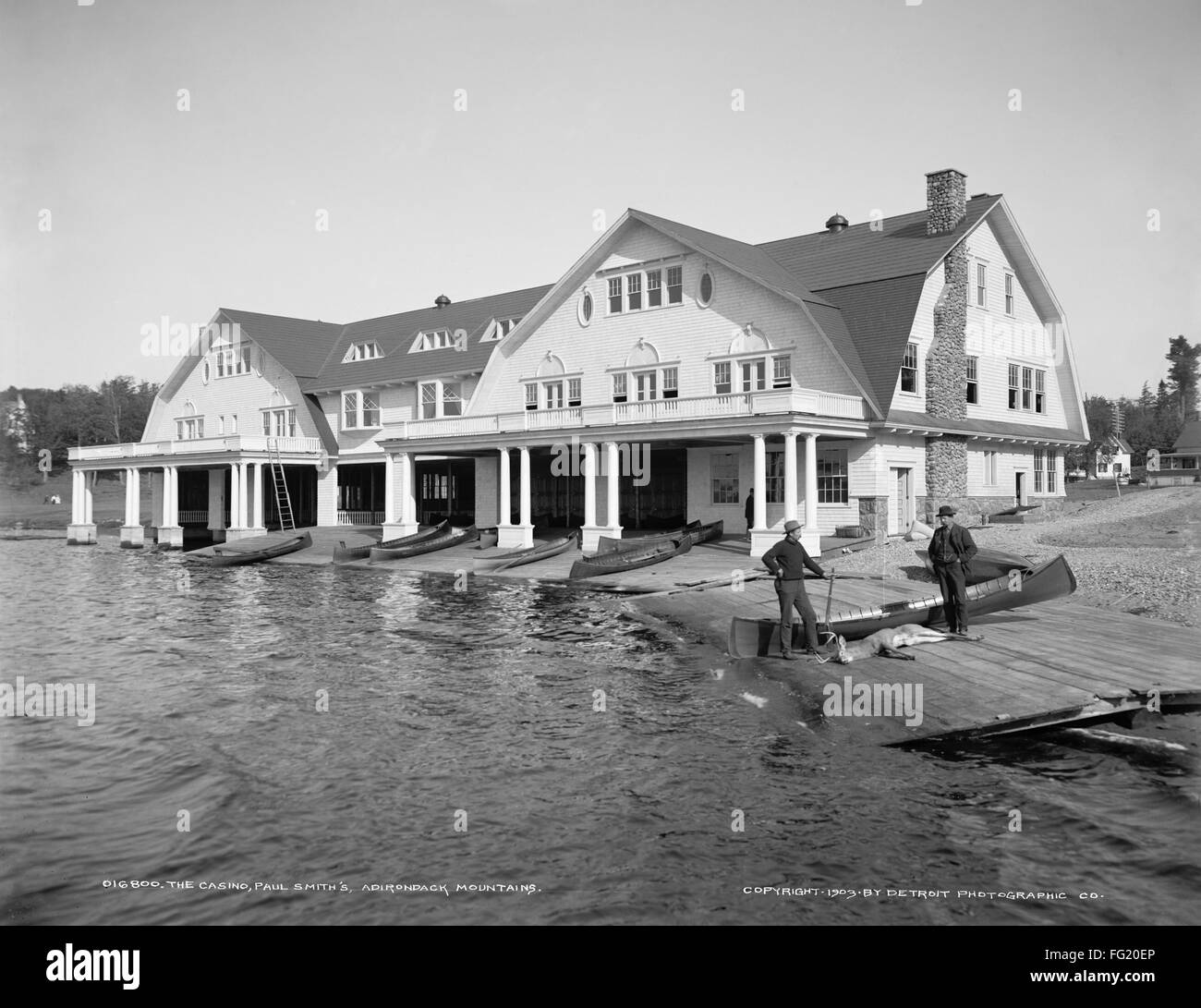 ADIRONDACKS, c1903. /nThe casino of Paul Smith's Hotel in the