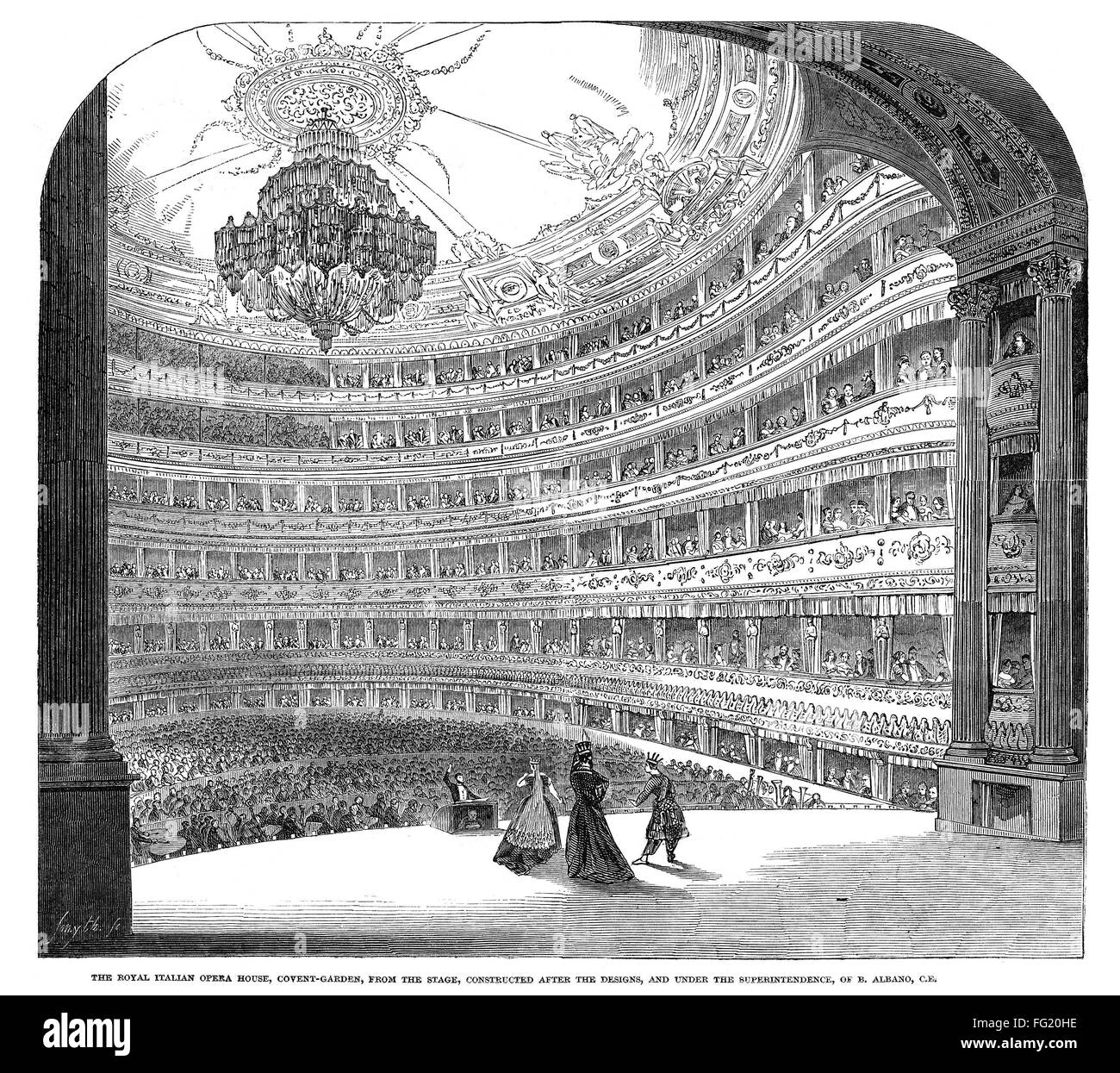 LONDON ROYAL ITALIAN OPERA. /nInterior of the Royal Italian Opera House at Covent Garden in