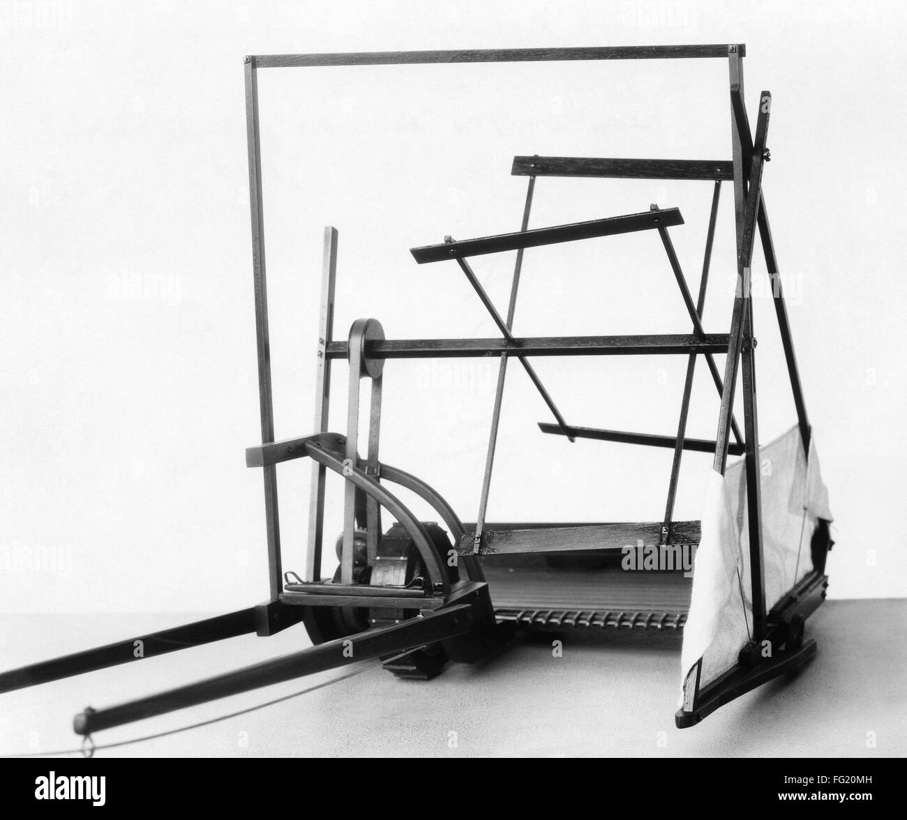 McCORMICK REAPER, 1834. /nPatent model of Cyrus McCormick's horsedrawn