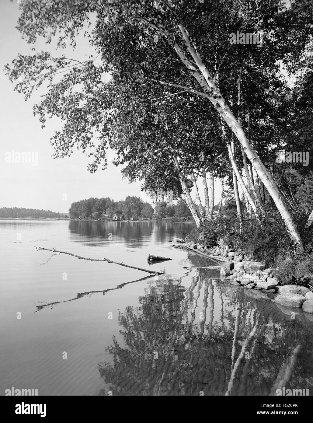 SARANAC LAKE, c1915. /nUpper Saranac Lake in the Adirondack Mountains