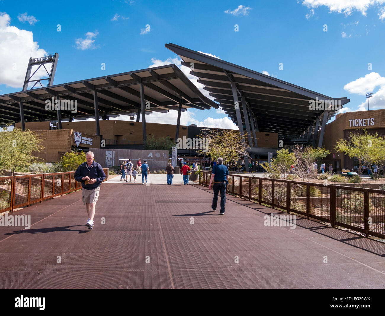 Entrance, spring training baseball game, Salt River Fields at Talking