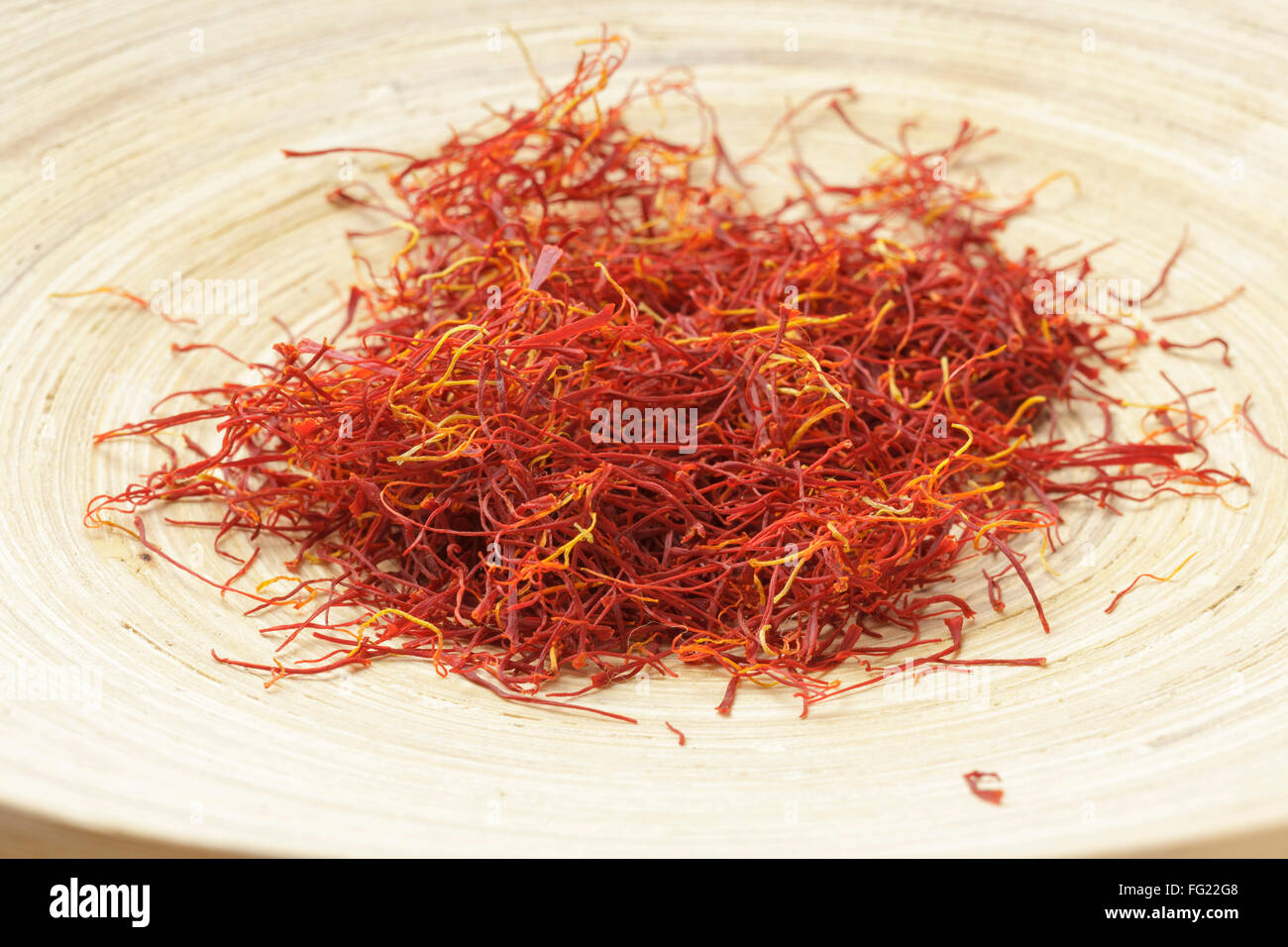 Saffron strands Stock Photo