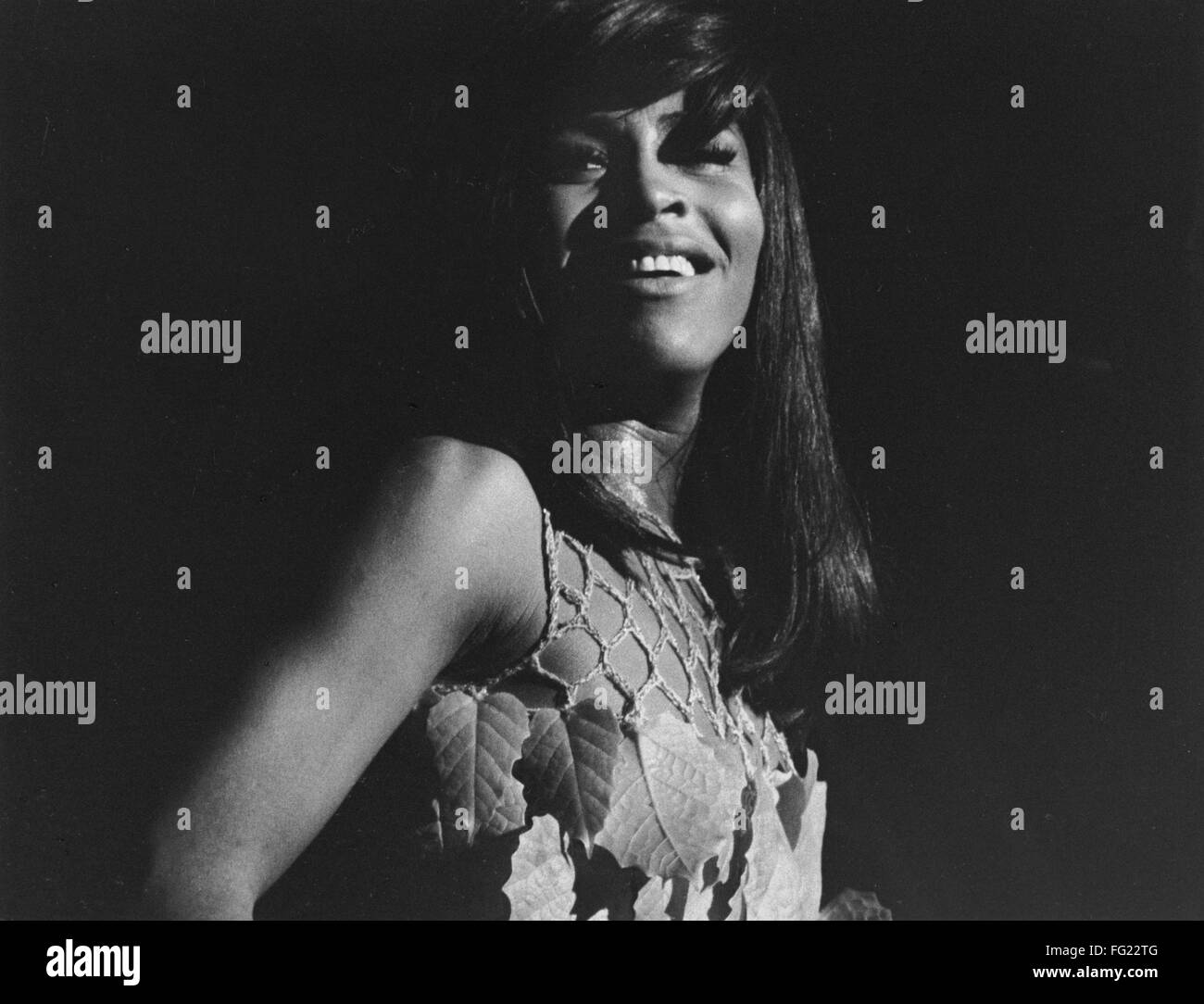 TINA TURNER (1939-). /nAmerican singer Tina Turner performs at Las Vegas in 1969. Full credit: Richard Busch / Granger, NYC -- All Rights Reserved. Stock Photo