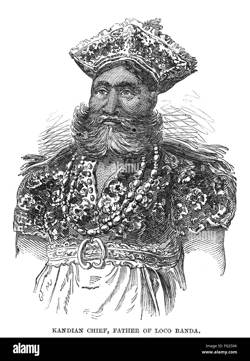 CEYLON KANDYAN CHIEF. /nPortrait of an early 19th century Kandian