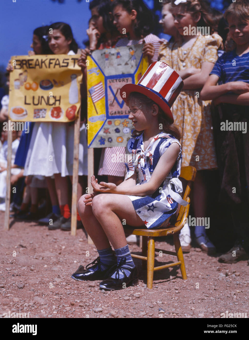 MAY DAY, 1942. /nStudents at the May Day celebration at Beecher Street