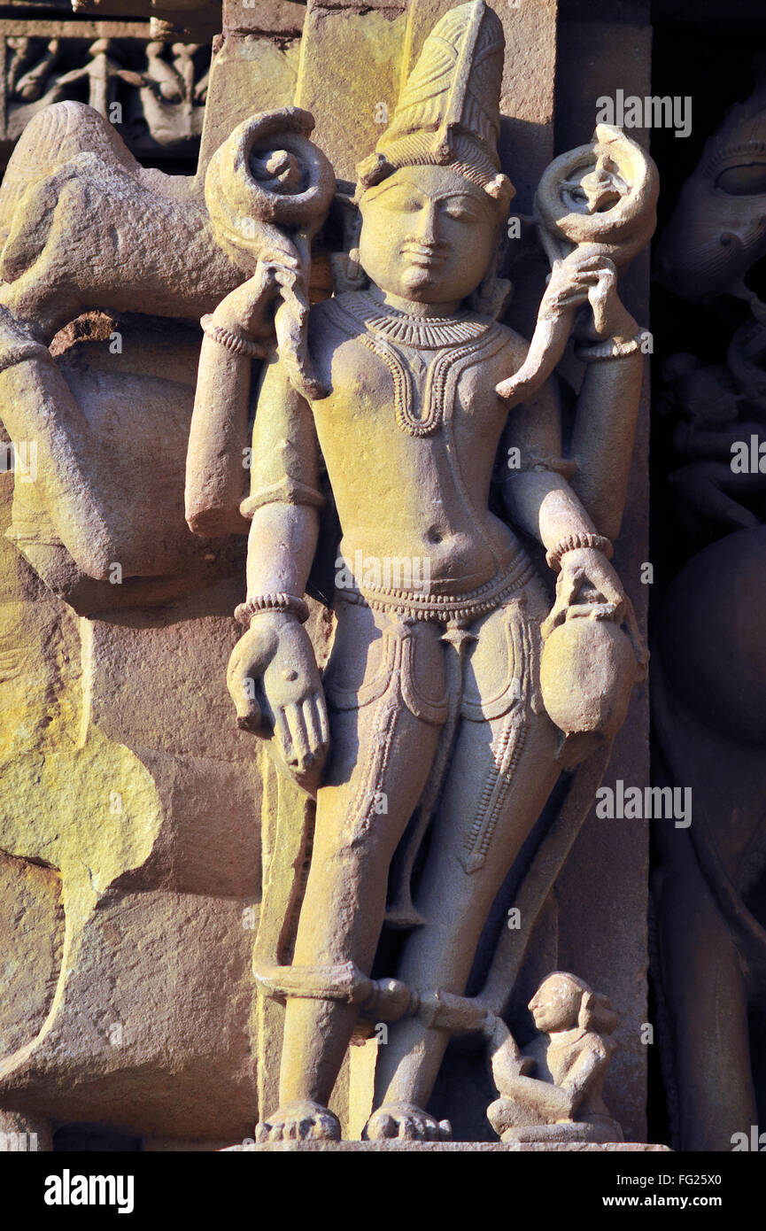 Dikpala on wall of jagadambi temple Khajuraho madhya pradesh india Stock Photo