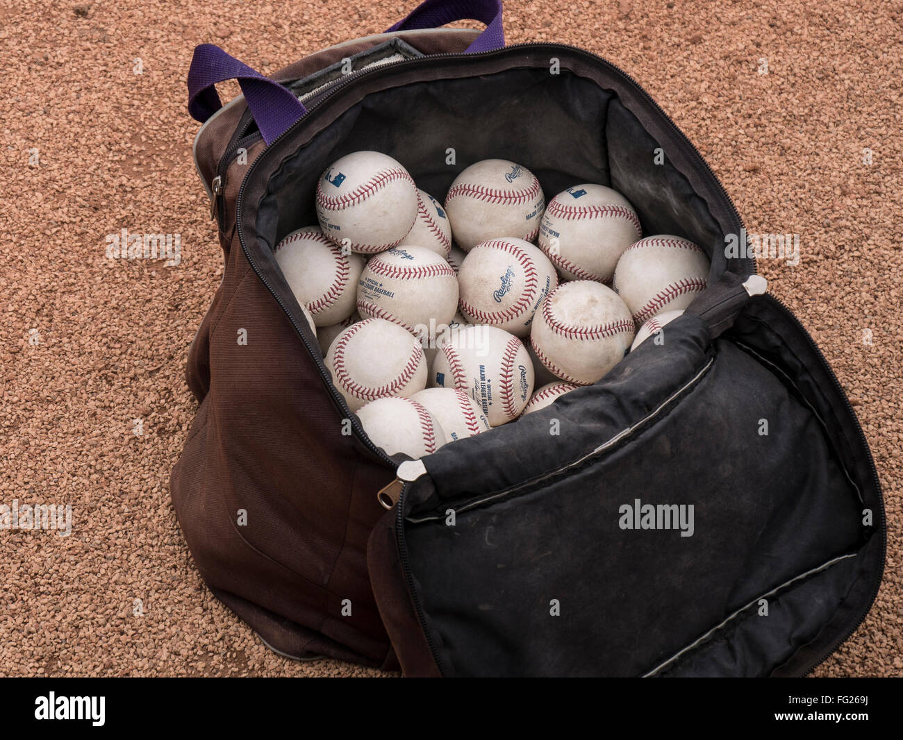 Bag of balls in the bullpin, Maryvale Baseball Park, Phoenix, Arizona Stock  Photo - Alamy