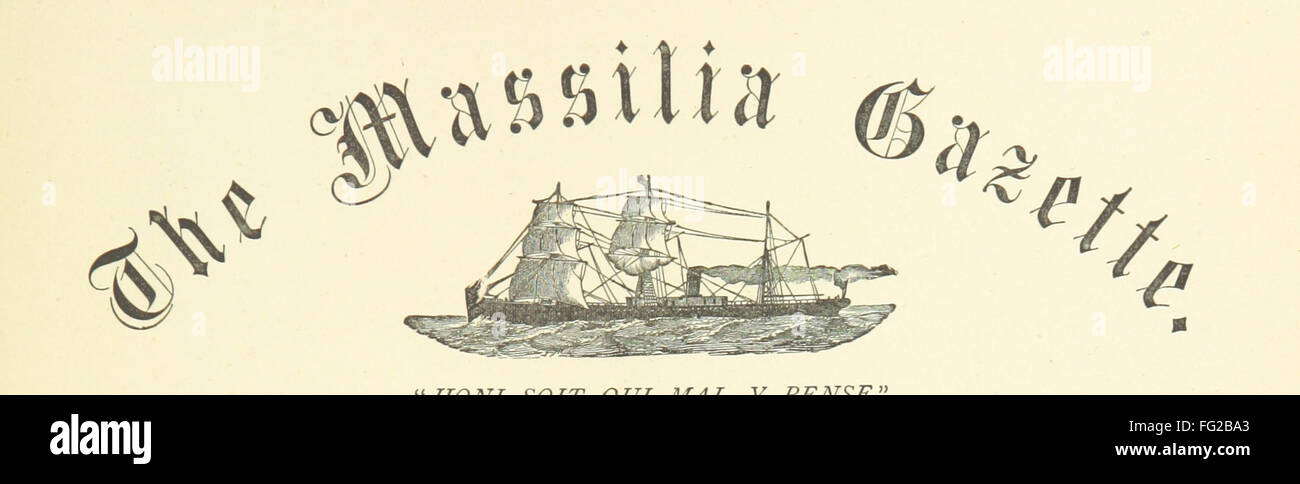 3 of 'The Massilia Gazette ... Reproduction of a newspaper published weekly on board the ... “Massilia” ... during a voyage fr Stock Photo