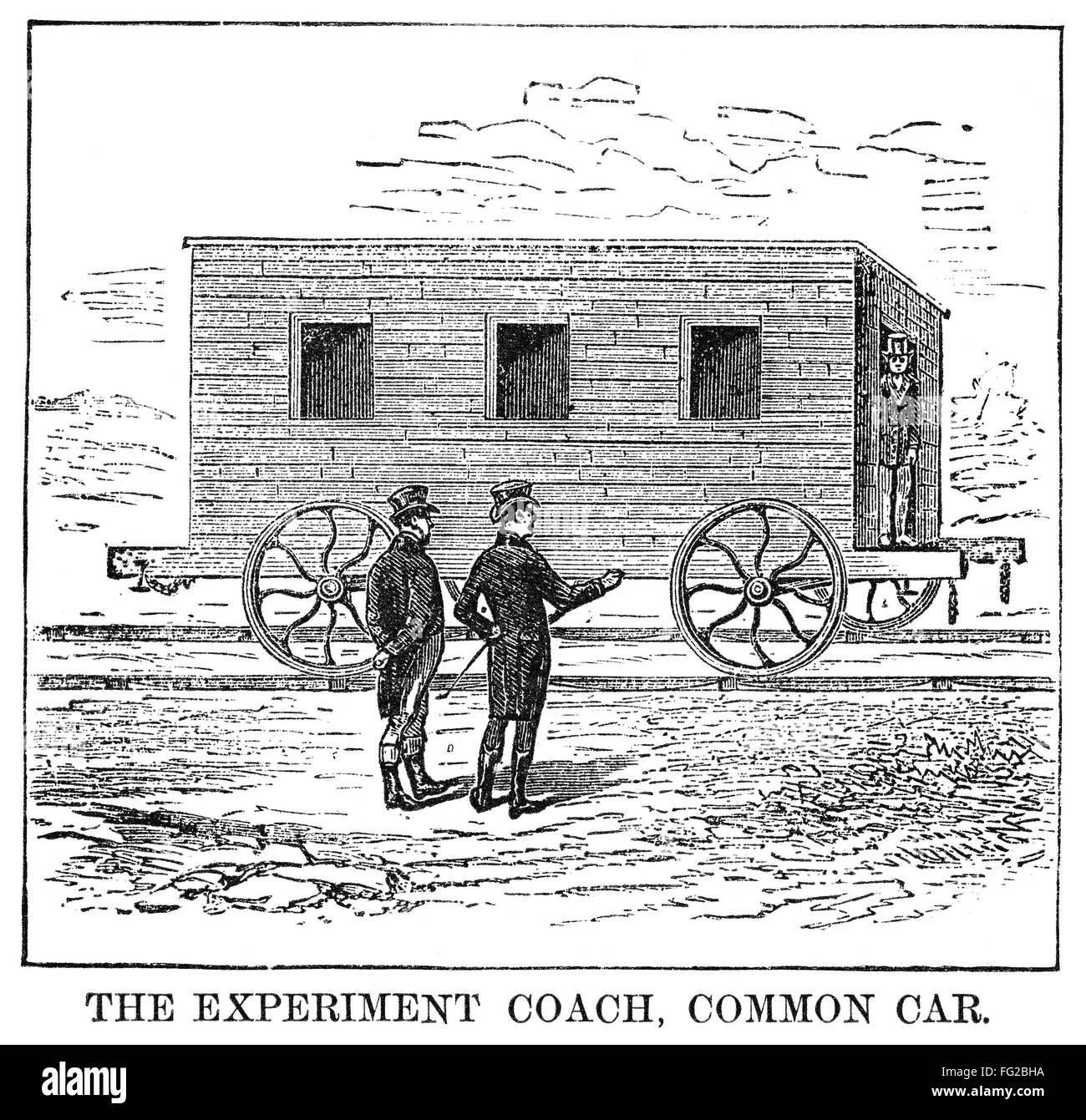 RAILROAD PASSENGER CAR. /nThe 'Experiment.' The first railway coach