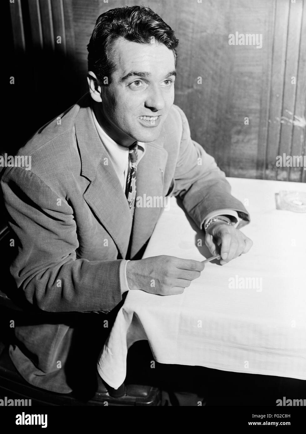 GENE KRUPA (1909-1973). /nAmerican jazz musician. At the 400 Restaurant in New York City. Photograph by William P. Gottlieb, c1946. Stock Photo