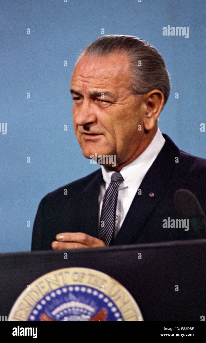 Lyndon Baines Johnsonn1908 1973 36th President Of The United States Speaking At The 1509